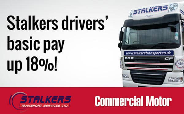Stalkers drivers pay increases by 18%